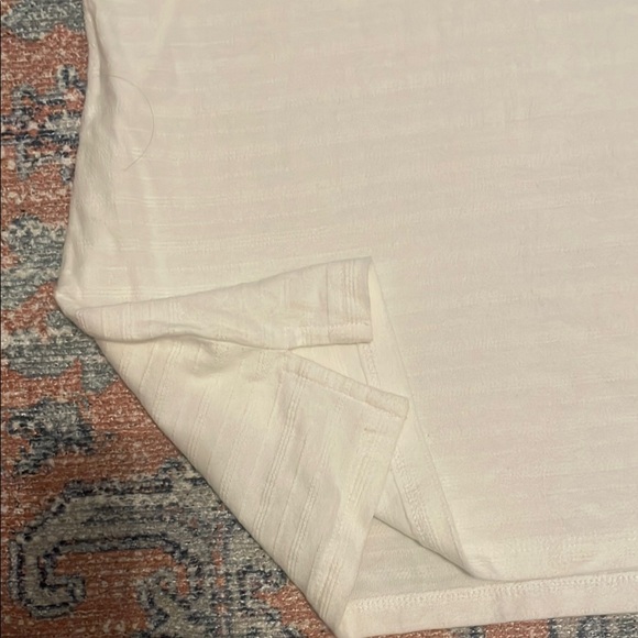 NWT: Talbots White Ribbed Fitted Short Sleeve Tee (size S) - Picture 4 of 7